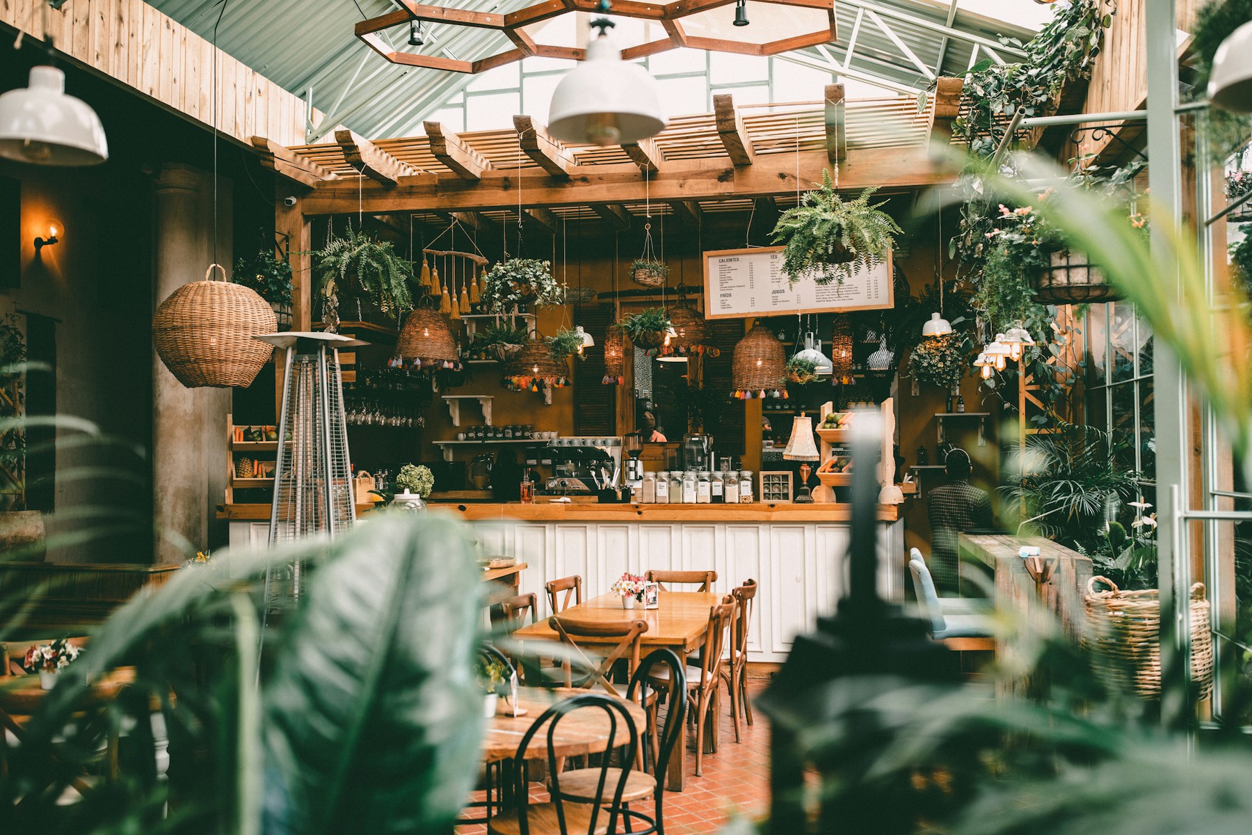 Illustrative restaurant interior photograph